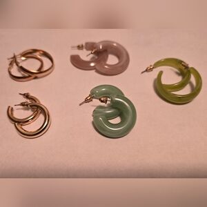 5 Pairs Of Hoop Earrings